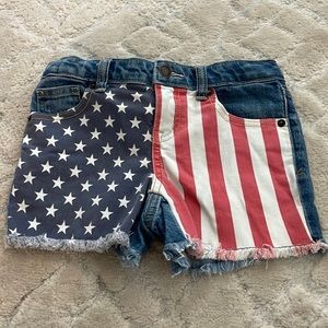 American flag girls shorts